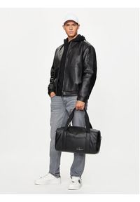 Calvin Klein Jeans Torba Monogram Soft Flight Duffle43 K50K512037 Czarny. Kolor: czarny. Materiał: skóra
