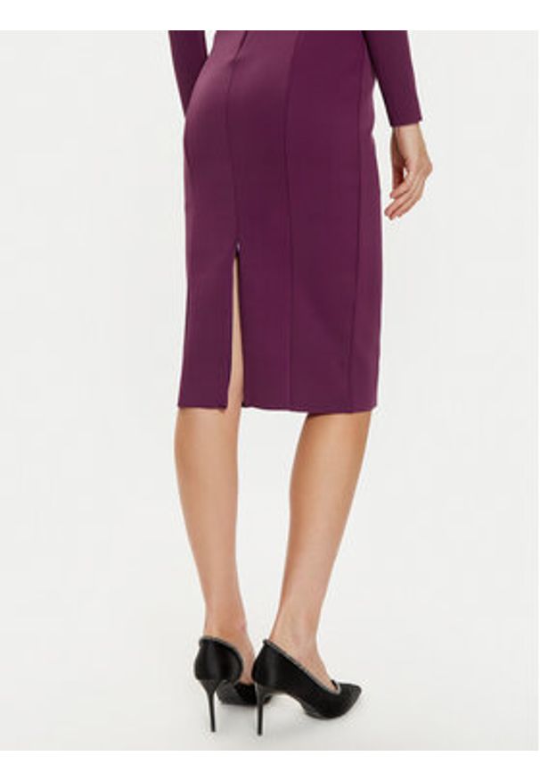 Pinko - PINKO Sukienka koktajlowa 103844 A208 Bordowy Slim Fit. Kolor: czerwony. Materiał: syntetyk. Styl: wizytowy