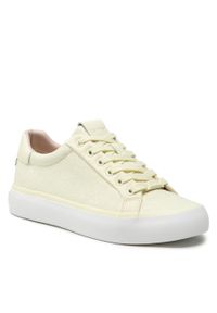 Sneakersy Calvin Klein Vulc Lace Up HW0HW00797 Calm Yellow Mono Mix 0LL. Kolor: żółty. Materiał: materiał