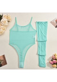 Intica - Body transparentne na wyjątkowe okazje Shemika. Kolor: niebieski. Materiał: tkanina, materiał