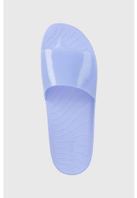 Crocs klapki Splash Glossy Slide damskie kolor fioletowy 208538. Kolor: fioletowy. Materiał: materiał. Wzór: gładki #4