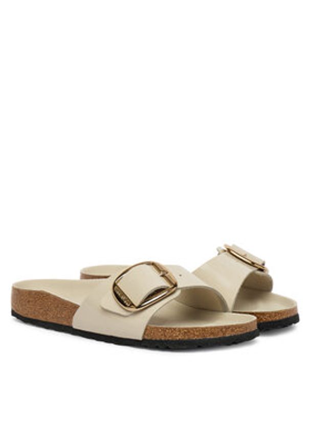 Birkenstock Klapki Madrid Big Buckle Hex 1031823 Écru. Kolor: kremowy. Materiał: skóra