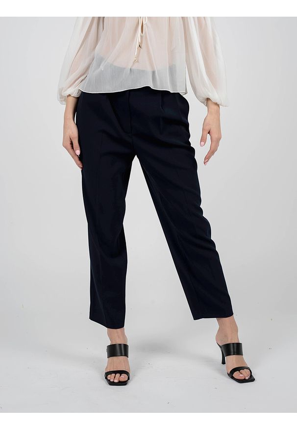 Patrizia Pepe Spodnie | 8P0353 A6F5 | Kobieta | Granatowy. Okazja: na co dzień. Kolor: niebieski. Materiał: poliester, elastan. Styl: casual