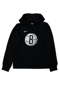 Bluza dresowa sportowa chłopięca Nike NBA Brooklyn Nets Fleece Hoodie. Kolor: czarny. Materiał: poliester, bawełna