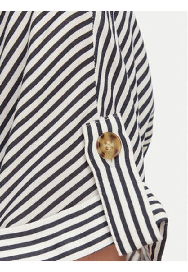 Vero Moda Koszula Bumpy 10310139 Granatowy Regular Fit. Kolor: niebieski. Materiał: wiskoza