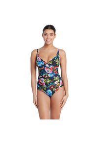 ZOGGS - Zoggs Cassia Mystery Classicback Strój Kąpielowy – Rozmiar 38. Kolor: czarny. Wzór: kwiaty #1