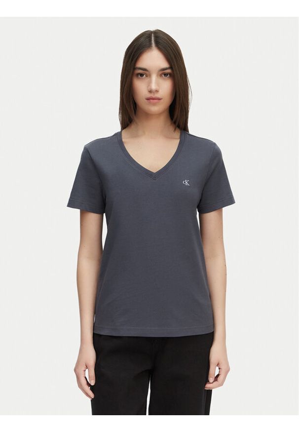 Calvin Klein Jeans T-Shirt Archive LV047B205G Szary ciemny Regular Fit. Kolor: szary. Materiał: bawełna