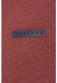 Mustang Bluza męska kolor bordowy melanżowa. Okazja: na co dzień. Kolor: czerwony. Materiał: dzianina. Wzór: melanż. Styl: casual #6