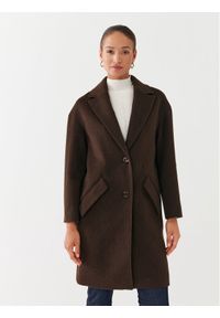 Guess Płaszcz wełniany Elly W2BL0H WEWU0 Brązowy Relaxed Fit. Kolor: brązowy. Materiał: wełna, syntetyk #1