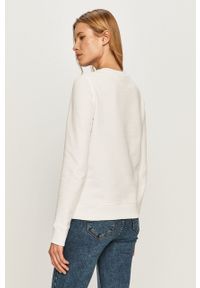 Calvin Klein - Bluza bawełniana K20K202157. Okazja: na co dzień. Kolor: biały. Materiał: bawełna. Długość rękawa: długi rękaw. Długość: długie. Wzór: nadruk. Styl: casual #5