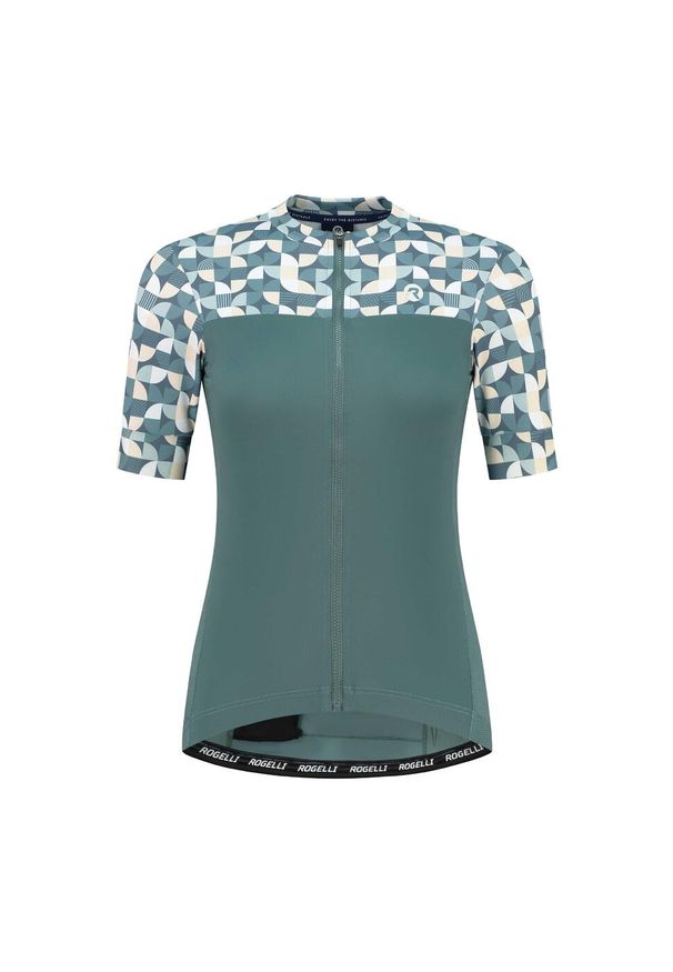 ROGELLI - Koszulka rowerowa damska Rogelli Essential Graphic. Kolor: żółty, wielokolorowy, zielony. Materiał: materiał. Sport: kolarstwo