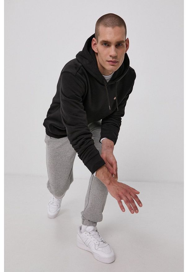 Dickies Bluza męska kolor czarny z kapturem gładka. Typ kołnierza: kaptur. Kolor: czarny. Wzór: gładki