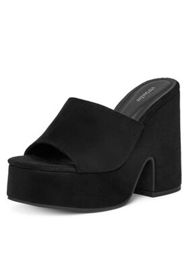 DeeZee Klapki E8341-1 Czarny. Kolor: czarny. Materiał: materiał