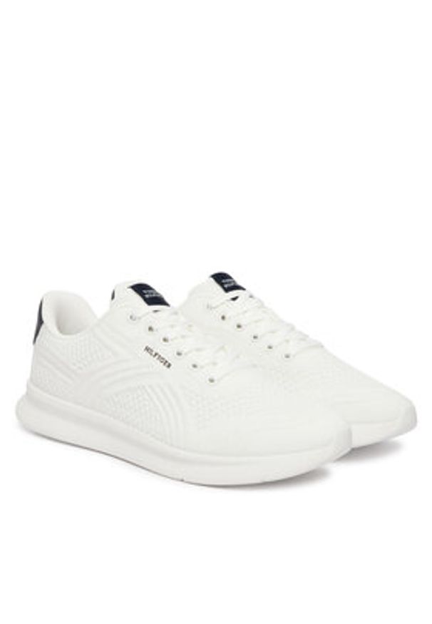 TOMMY HILFIGER - Tommy Hilfiger Sneakersy Lightweight Runner Mix FM0FM05755 Écru. Materiał: materiał