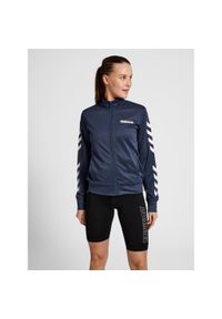 Damska bluza dresowa zapinana na zamek Hummel Legacy. Kolor: wielokolorowy, niebieski, zielony. Materiał: dresówka