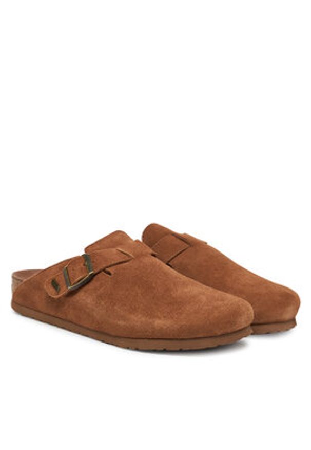 skechers - Skechers Klapki Arch Fit Granola-Happy Friday 158830/CSNT Brązowy. Kolor: brązowy. Materiał: zamsz, skóra