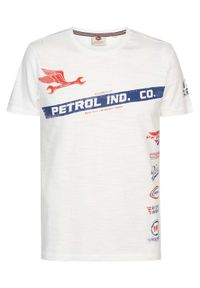 Petrol Industries T-Shirt M-1030-TSR626 Biały Regular Fit. Kolor: biały #1