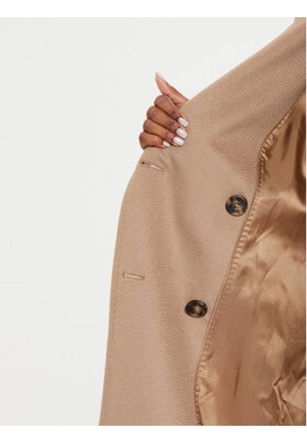 Weekend Max Mara Płaszcz wełniany Zum 2425016052 Brązowy Regular Fit. Kolor: brązowy. Materiał: wełna