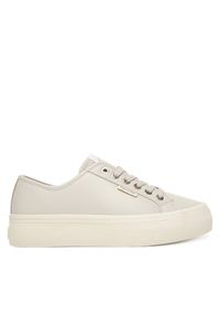 Calvin Klein Sneakersy Vulc Flatf Lace Up Lth YW0YW01932 Szary. Kolor: szary. Materiał: skóra #1