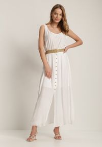 Renee - Biała Sukienka Loraeshell. Kolor: biały. Długość rękawa: na ramiączkach. Długość: maxi #5