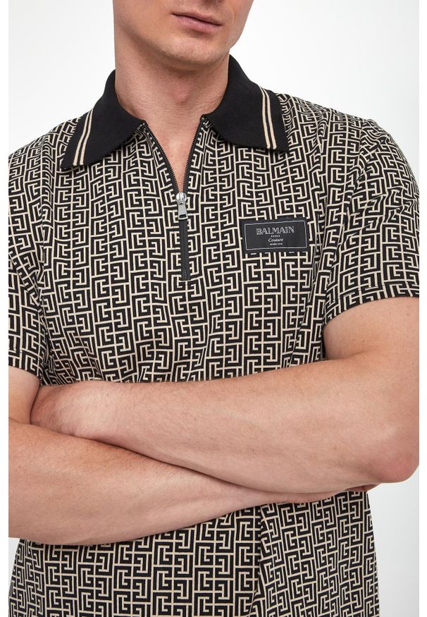 Balmain - Polo męskie logowane BALMAIN. Typ kołnierza: polo