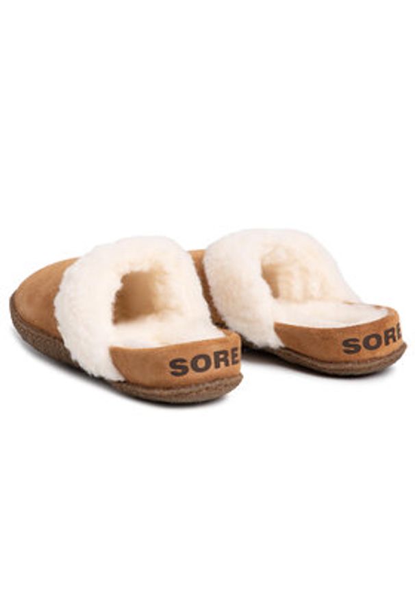 sorel - Sorel Kapcie Nakiska Slide II NL3655 Brązowy. Kolor: brązowy. Materiał: zamsz, skóra