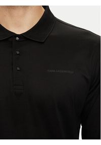 Karl Lagerfeld - KARL LAGERFELD Polo 745000 544200 Czarny Regular Fit. Typ kołnierza: polo. Kolor: czarny. Materiał: bawełna