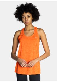 Koszulka techniczna damska pomarańczowa Under Armour Tech Twist. Kolor: pomarańczowy. Sport: turystyka piesza