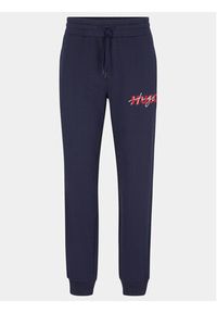 Hugo Spodnie dresowe Combined 50496981 Granatowy Regular Fit. Kolor: niebieski. Materiał: bawełna #3