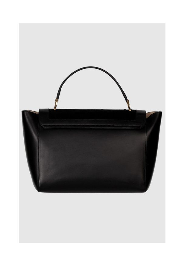 Escada - ESCADA Torebka skórzana czarna. Kolor: czarny. Materiał: skórzane. Styl: elegancki