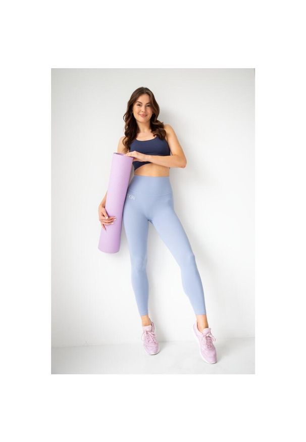 2SkIN - Legginsy do jogi damskie 2skin Pilates baby blue. Kolor: niebieski. Sport: joga i pilates