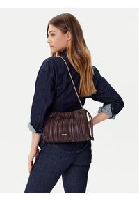 Calvin Klein Torebka Plisse Drawstring Bag LV04F3076G Bordowy. Kolor: czerwony. Materiał: skórzane #6