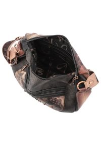 Brązowa Torebka Anekke Modna Listonoszka Damska. Kolor: brązowy. Wzór: nadruk, aplikacja. Materiał: zdobione #4