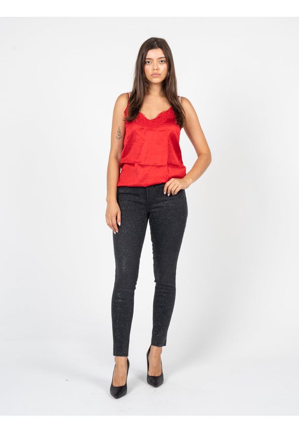 Liu Jo Jeansy "Ideal" | UF2035 D4738 | Kobieta | Czarny. Stan: podwyższony. Kolor: czarny. Długość: długie. Wzór: aplikacja. Styl: elegancki, sportowy, klasyczny