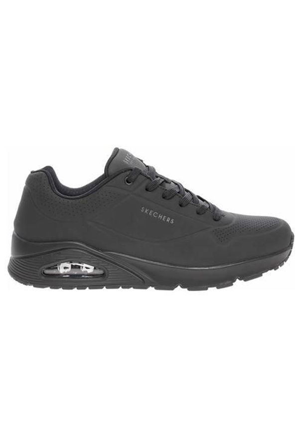 skechers - Buty do chodzenia męskie, Skechers Uno-Stand On Air. Zapięcie: sznurówki. Kolor: czarny. Materiał: materiał, syntetyk, tkanina. Szerokość cholewki: normalna. Sport: turystyka piesza