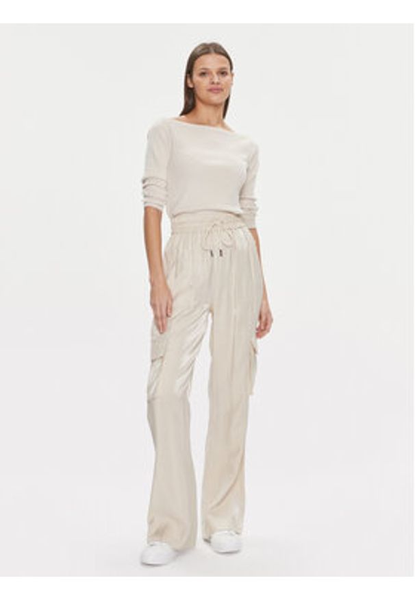United Colors of Benetton - United Colors Of Benetton Sweter 1091D1M09 Beżowy Regular Fit. Kolor: beżowy. Materiał: bawełna