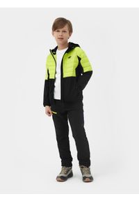 4f - Kurtka softshell wiatroodporna membrana 5000 chłopięca. Kolor: zielony. Materiał: softshell #1