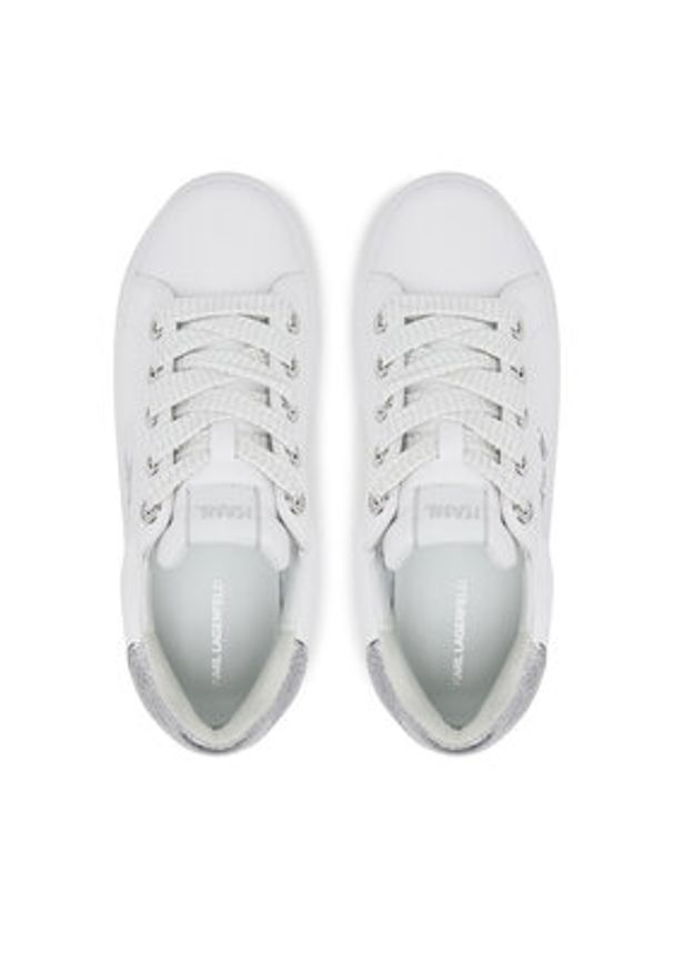 Karl Lagerfeld - KARL LAGERFELD Sneakersy KL67518 Biały. Kolor: biały. Materiał: skóra