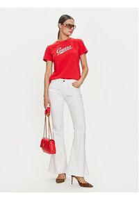 Guess Jeans T-Shirt W4YI13 J1314 Czerwony Regular Fit. Kolor: czerwony. Materiał: bawełna #4