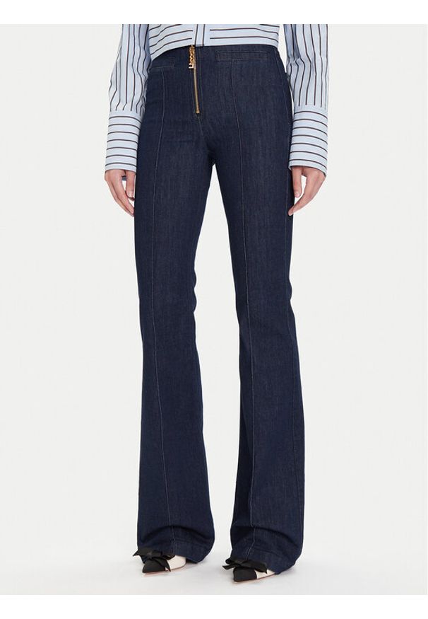 Elisabetta Franchi Jeansy PJ-05D-56E2-V390 Granatowy Regular Fit. Kolor: niebieski