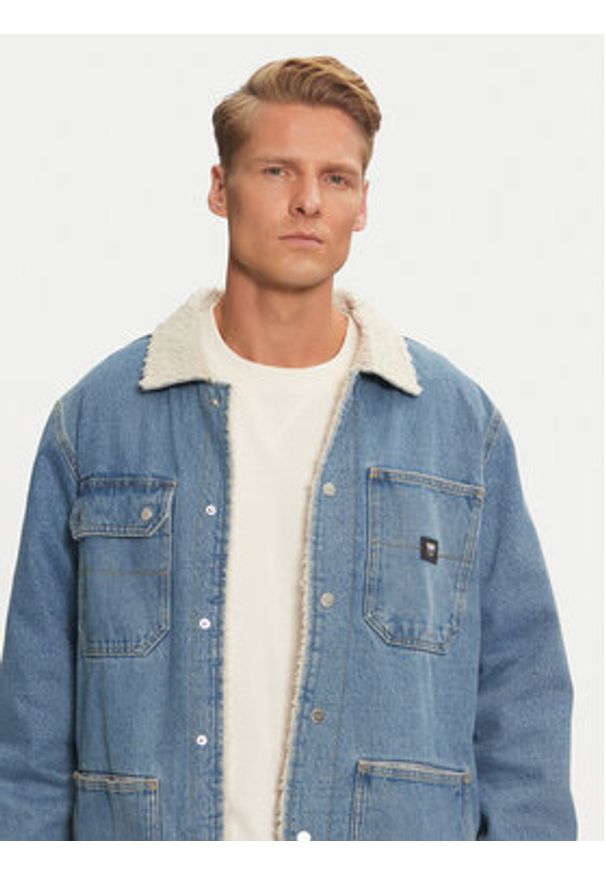Vans Kurtka jeansowa Drill Chore VN000K4X Niebieski Regular Fit. Kolor: niebieski. Materiał: bawełna