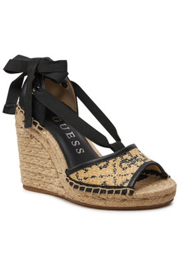 Guess Espadryle Diandra FLGDIR ELE04 Czarny. Kolor: czarny. Materiał: materiał