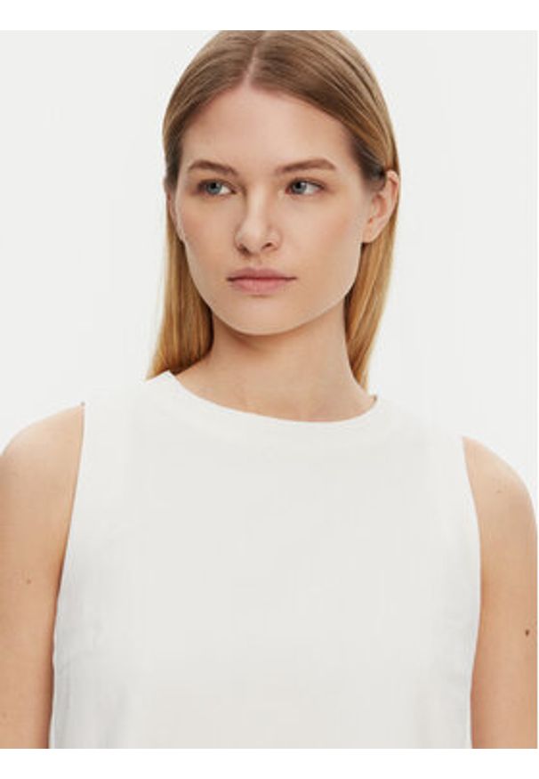 Weekend Max Mara Sukienka codzienna Racer 2515221102 Biały Regular Fit. Okazja: na co dzień. Kolor: biały. Materiał: bawełna. Typ sukienki: proste. Styl: casual