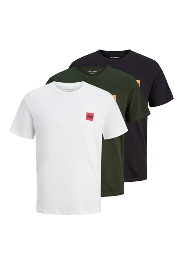 Jack & Jones Komplet t-shirtów Brandy 12288298 Kolorowy Regular Fit. Materiał: bawełna. Wzór: kolorowy