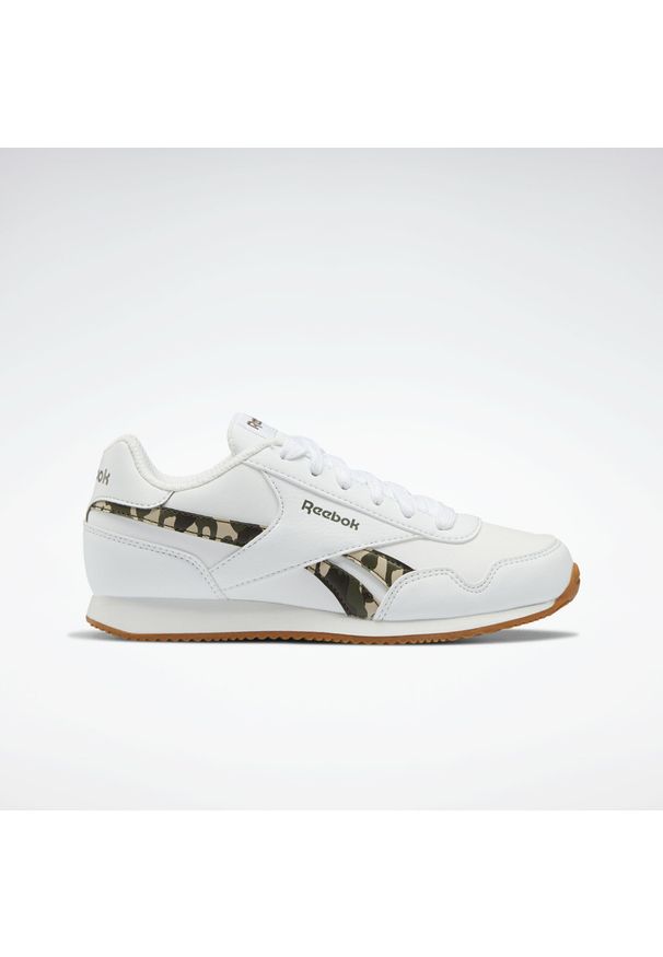 Buty do chodzenia dla dzieci Reebok Royal Classic Jogger 3. Zapięcie: sznurówki. Kolor: biały, wielokolorowy, zielony. Materiał: guma, materiał, tkanina, syntetyk. Szerokość cholewki: normalna. Model: Reebok Royal, Reebok Classic. Sport: turystyka piesza