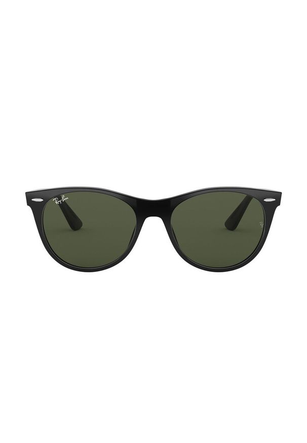 Ray-Ban - Okulary Wayfarer II Classic. Kształt: okrągłe. Kolor: czarny
