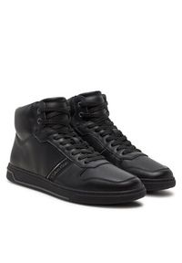 Calvin Klein Sneakersy High Top Lace Up Logo HM0HM01492 Czarny. Kolor: czarny. Materiał: skóra