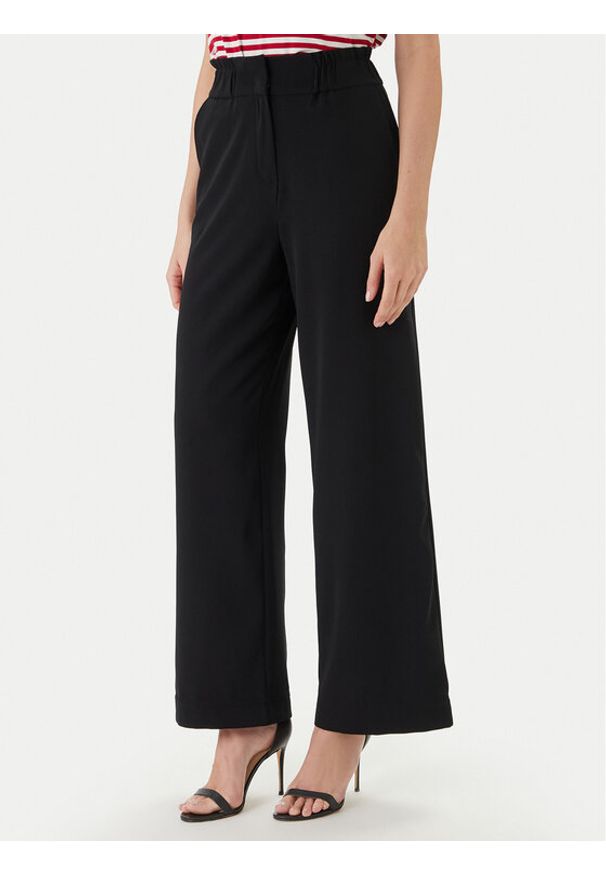 Morgan Spodnie palazzo 242-PBIRD Czarny Wide Leg. Kolor: czarny. Materiał: syntetyk