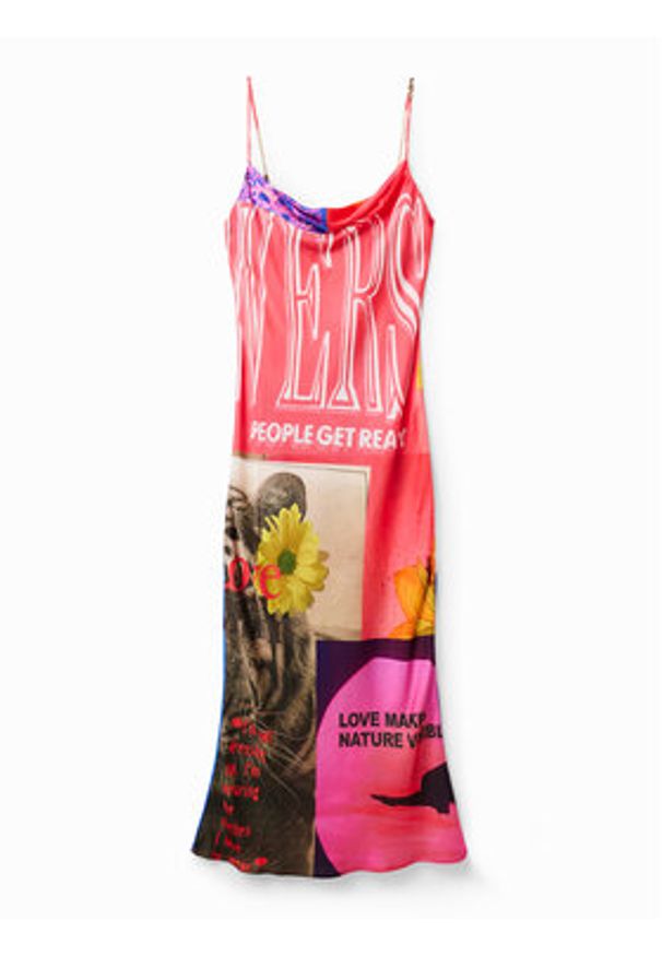 Desigual Sukienka letnia Montpellier 23SWVW38 Różowy Regular Fit. Kolor: różowy. Materiał: wiskoza. Sezon: lato