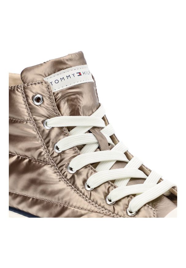 TOMMY HILFIGER - Różowe Trampki Tommy Hilfiger Modne Pikowane Buty Damskie. Kolor: różowy. Materiał: materiał, skóra ekologiczna. Szerokość cholewki: normalna. Styl: klasyczny